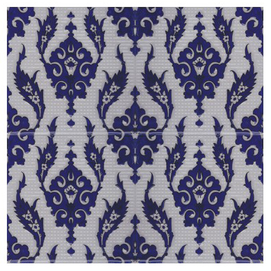 20x20 cm Çini Karo P-1 Kobalt